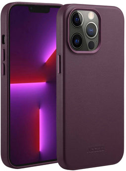 Accezz iPhone 13 Pro - Back Cover - MagSafe Leather - Heath Purple