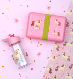 A Little Lovely Company Back to school set - Drinkfles / Lunchbox - Paard