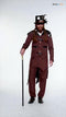 dressforfun - Steampunk gentleman XXL - kostuum met lange broek en vest - zwart/bruin