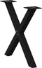 vidaXL - Salontafelpoten - 2 - st - X-vormig - 60x(42-43) - cm - staal - zwart