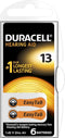 Duracell Hearing Aid DA 13 - Knoopcelbatterijen - 4 jaar opslag - (6 stuks)