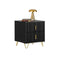 SoBuy FBT115-SCH - Nachtkastje - 2 schuifladen - Zwart 40x40x47cm
