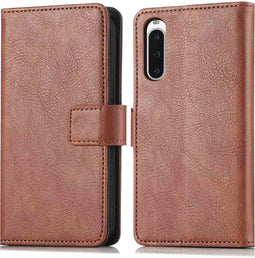 iMoshion Hoesje Geschikt voor Sony Xperia 10 V Hoesje Met Pasjeshouder - iMoshion Luxe Bookcase - Bruin