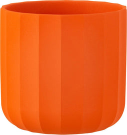 J-Line bloempot Summer - keramiek - oranje - medium - 2 stuks - Ø 15 cm