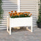 vidaXL - Plantenbak - 78x40x52 - cm - massief - grenenhout - wit