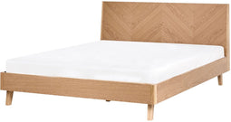 WIZERNES - Tweepersoonsbed - Lichtbruin - 160 x 200 cm - MDF