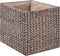 vidaXL - Bankje - met - 2 - manden - 71x40x42 - cm - zeegras - grijs