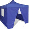 vidaXL - Vouwtent - met - 4 - zijwanden - 3x3 - m - blauw