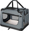 Lassie - Vouwbare Hondentransportbox S - Geschikt voor kleine honden - Grijs - 34 x 50 x 36 cm