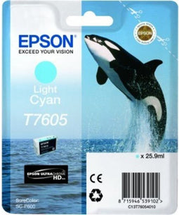 Epson T7605XL - Inktcartridge - Hoge Capaciteit 2300 Pagina's - Cyaan