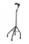 Able2 - Wandelstok vierpoot - verstelbaar 75-93 cm - Grijs