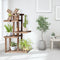 Coast 5-fasen plantenplank - Houten bloemplank - Rustiek windmolen ontwerp - Bruin 60 x 25 x 97 cm