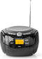 Nedis CD-Speler Boombox - Batterij Gevoed / Netvoeding - Stereo - 9 W - Bluetooth - FM - USB-weergave - Handgreep - Zwart