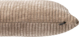 J-Line kussen Ote - stof/schuim - donker taupe