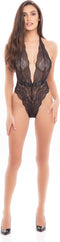 Rene Rofe - Kanten halterbody met diepe V-hals René Rofé - S/M