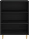 vidaXL - Dressoir - 69,5x32,5x90 - cm - bewerkt - hout - zwart