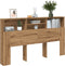 vidaXL - Hoofdbordkast - 180x19x103,5cm - bewerkt - hout - artisanaal - eikenkleur