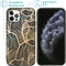 iMoshion Hoesje Geschikt voor iPhone 12 Pro / 12 Hoesje Siliconen - iMoshion Design hoesje - Goud / Zwart / Golden Leaves