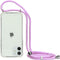 Mobiparts Lanyard Case - iPhone 12/12 Pro - Verstelbaar koord - Paars