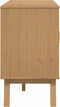 vidaXL - Dressoir - OLDEN - 114x43x73,5 - cm - massief - grenenhout - bruin