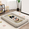Costway Peuterreisbed - Opblaasbaar - Incl. Matras & Pomp - 165 x 118 x 20 cm - Grijs