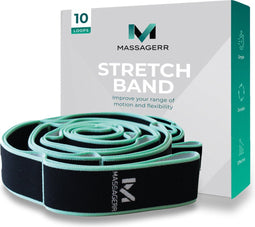 Massagerr® Stretch Band - Weerstandsband voor Stretching - Huidvriendelijk - Zwart