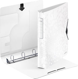 Ringband Leitz WOW A4 4-rings D-mech 30mm PP wit - 5 stuks