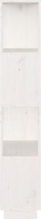 vidaXL - Boekenkast/kamerscherm - 51x25x132 - cm - massief - grenenhout - wit