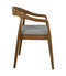 hsm collection – modena eetkamerstoel – teak & grijs – 55 × 41 × 78 cm
