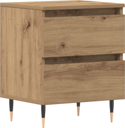 vidaXL - Nachtkastje - Artisan - Eiken - 40x35x50 - cm - Gefabriceerd - Hout