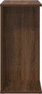 vidaXL - Nachtkastje - 46,5x29x61 - cm - bewerkt - hout - bruin - eikenkleur