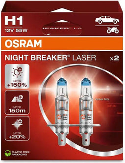 Osram H1 Night Breaker Laser Set 64150NL2HB 3400K