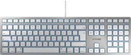 Cherry KC 6000 Slim - Toetsenbord Qwertz DE - USB Aansluiting - Zilver