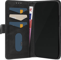 Mobilize Telefoonhoesje geschikt voor Samsung Galaxy S25 Hoesje | Mobilize Premium Gelly Bookcase Portemonnee | Pasjeshouder voor 3 Pasjes | Telefoonhoesje voor Pinpas / OV Kaart / Rijbewijs - Zwart
