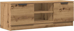 vidaXL - Tv-meubel - 102x35x36,5 - cm - bewerkt - hout - artisanaal - eikenkleur
