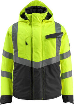 Mascot Hastings - Winterjas - Hi-Vis geel/zwart met reflectiestrepen - XL