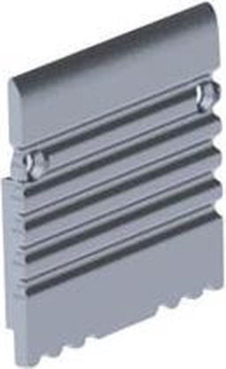 ALUMINIUM AFSLUITDOP VOOR LED-PROFIEL (PLA) - ZONDER KABELDOORVOER - ZILVER