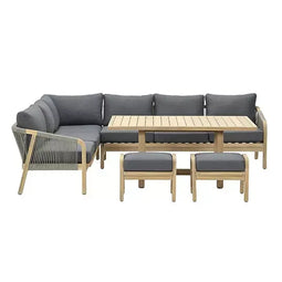 Garden Impressions Santos Lounge Dining Set Grijs - Links