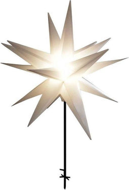 LED kunststof sterren 58cm, Wit