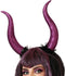Halloween/horror verkleed diadeem/tiara - grote duivel hoorns - kunststof - dames/meisjes