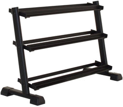 Inspire DBRHB - 3‑laags Dumbbellrek - Capaciteit 10-20 paar - Zwart