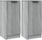 vidaXL - Dressoirs - 2 - st - 30x30x70 - cm - bewerkt - hout - grijs - sonoma - eikenkleur