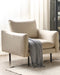 VINTERBRO - Fauteuil - Lichtbeige - Fluweel