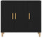 vidaXL - Sideboard - Zwart - Eiken - 90x34x80 - cm - Houtbewerkt