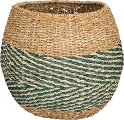Mica Decorations Billy - Plantenmand - H37 x Ø40 cm - Zeegras - Groen