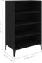 vidaXL - Dressoir - 57x35x90 - cm - bewerkt - hout - zwart