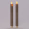 Anna's Collection LED dinerkaarsen - 23 cm - warm wit licht - grijs (2 stuks)
