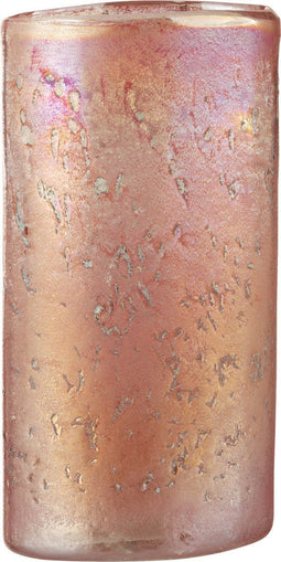 J-Line vaas Ovaal - glas - roze - large - 25 cm hoog