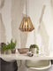 GOOD&MOJO Hanglamp Merapi - Bamboe/Zwart - 30x30x30cm - Modern - Hanglampen Eetkamer, Slaapkamer, Woonkamer