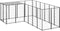 vidaXL - Hondenkennel - 8,47 - m² - staal - zwart